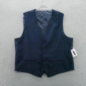 Gino Vitale Mens Navy Blue Formal Suit Vest Waistcoat Size 44 Regular NEW *